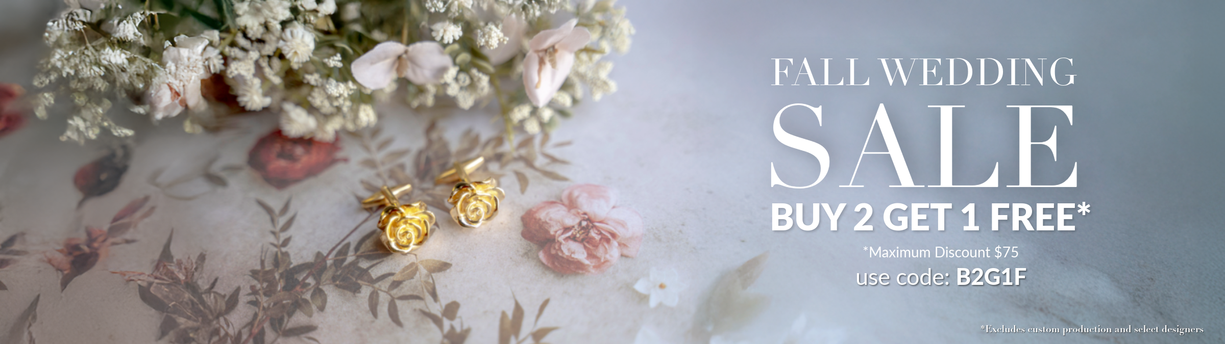 Fall Weddings Sale | Buy 2 Get 1 Free